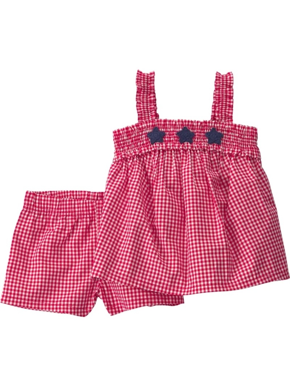 Carter's Child of Mine Girl Patriotic Americana gingham set 12 m